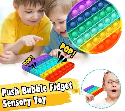 Picture of Popped 16cm Push  Pop Bubble Fidget Sensory Toy Special Needs Stress Reliever Silicone Stress Reliever Toy Squeezes Sensory Toys