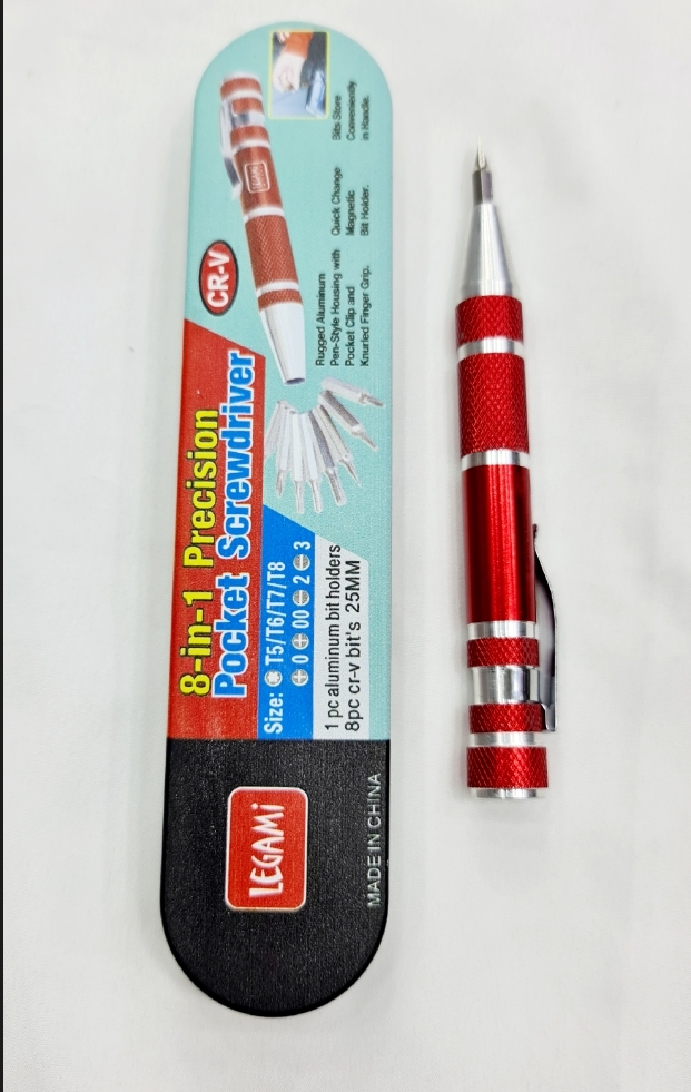 Picture of 8-in-1 precision pocket screwdriver Magnetic 5in1 Pentalobe Screwdriver Repair Tool Set.