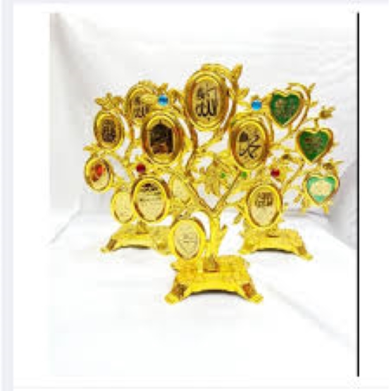 Picture of Islamic Ayats Decor Stand Decorative Showpiece 27 cm golden