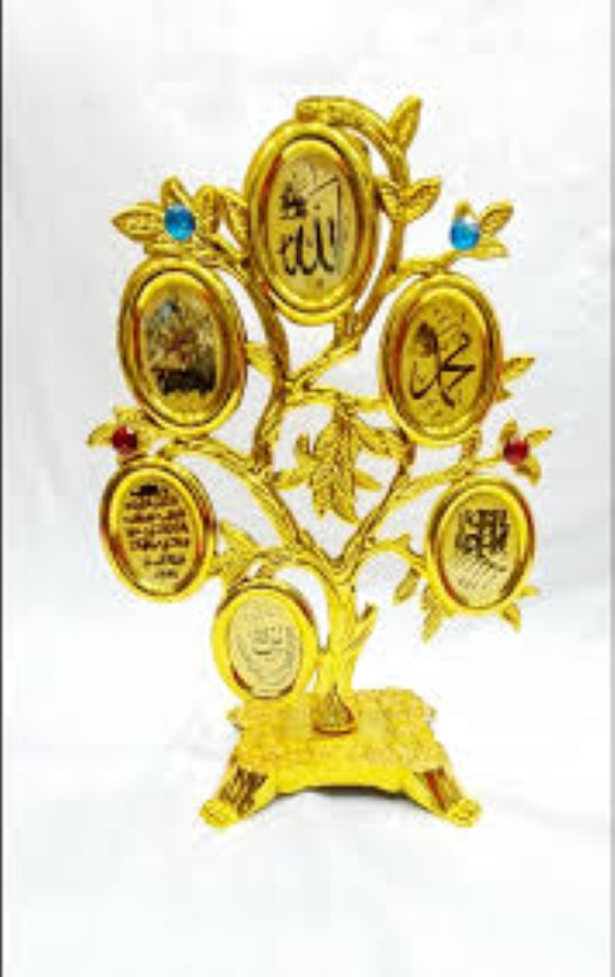 Picture of Islamic Ayats Decor Stand Decorative Showpiece 27 cm golden