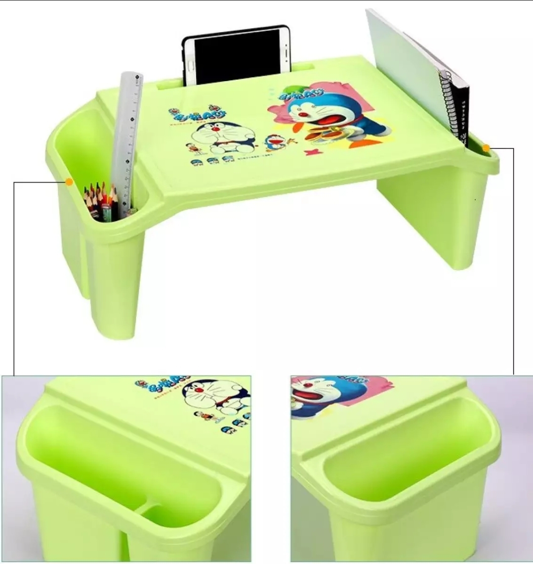 Picture of Study Table Plastic Children Small Study Table With Storage Lap Laptop Desk For Kid Adult Home Bedroom Furniture Portable Children's Study Table Baby Snack Table Writing Plastic Table