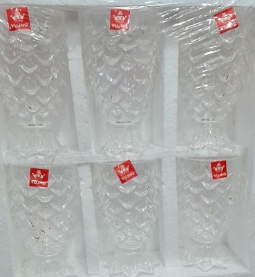 Picture of New water glass Plastic Drinking Glasses Crystal Set of 6 pieces Unbreakable Stylish Transparent Glass, Water Glass, Juice Glass