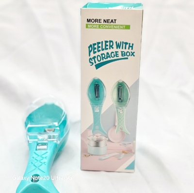 Picture of Peeler with storage box handy peeling with tow way cutter head New Fish Sca  ler Tool scraping Fish Scraper Cleaning Cutter Remover Cleaner Dounp