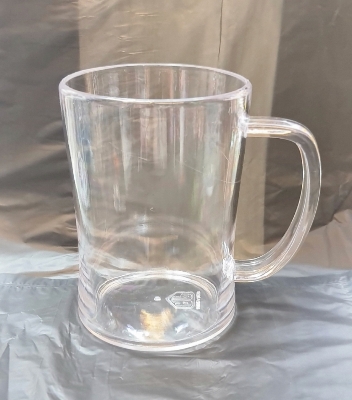 Picture of Crystal Food Grade Plastic Mug Color Outlooking Same Glass || Big Size || Beer Mug