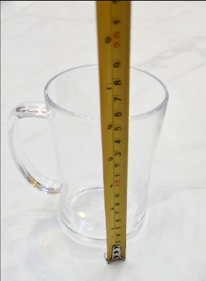 Picture of Crystal Food Grade Plastic Mug Color Outlooking Same Glass || Big Size || Beer Mug