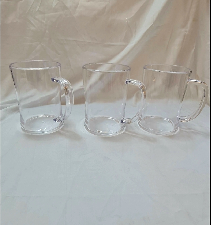 Picture of Crystal Food Grade Plastic Mug Color Outlooking Same Glass || Big Size || Beer Mug