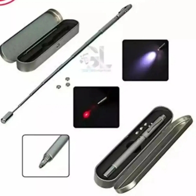 Picture of DES 5 In 1 Multipurpose Antenna Pen With Torch, Laser, Pointer, Magnet, And Pen - A Perfect Corporate Gift Gift Box) Cells Included multi functional purpose