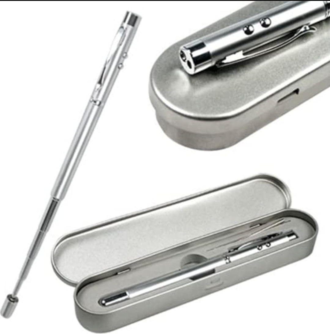 Picture of DES 5 In 1 Multipurpose Antenna Pen With Torch, Laser, Pointer, Magnet, And Pen - A Perfect Corporate Gift Gift Box) Cells Included multi functional purpose
