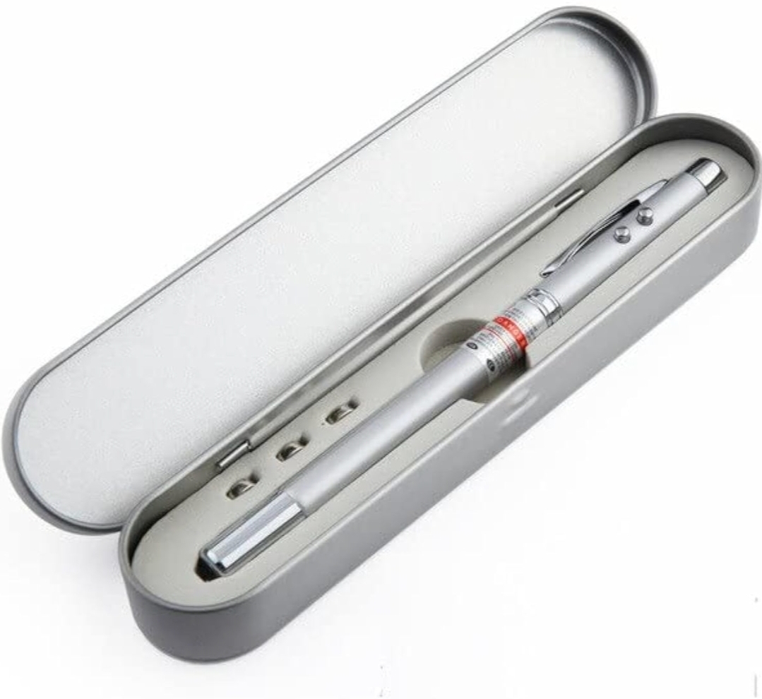 Picture of DES 5 In 1 Multipurpose Antenna Pen With Torch, Laser, Pointer, Magnet, And Pen - A Perfect Corporate Gift Gift Box) Cells Included multi functional purpose
