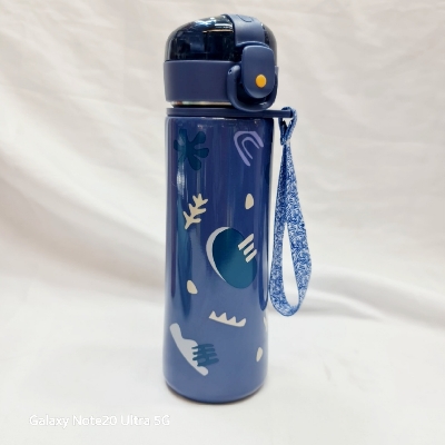 Picture of Water Bottle Vacuum stainless steel 500ml Student Children Cute Cartoon Bear Rabbit Bunny Bounce Bottle Lid Thermos Bottle Cup Stainless Steel