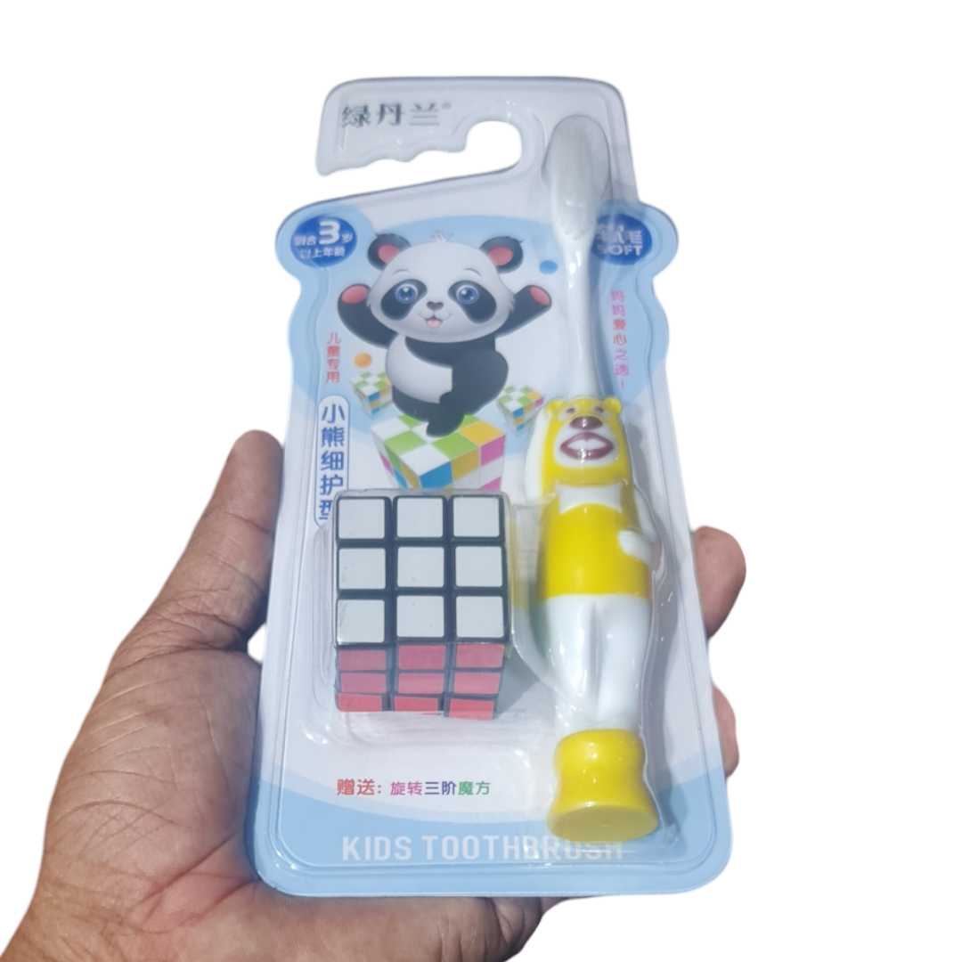 Picture of Kids Toothbrush with Ultra Soft Bristles and Cube Toy Colour may vary