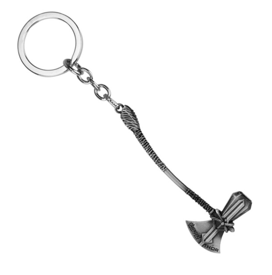 Picture of Thor Stormbreaker keychain European and American film and television peripheral accessories Infinity War Thor's hammer shape alloy keychain pendant small gift