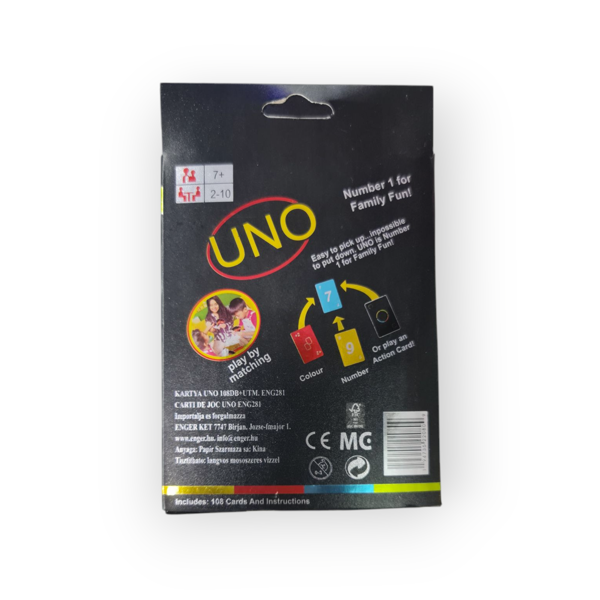 Picture of UNO Minimalista Special Edition Card Game Deck Black black uno card Uno Black Minimaslist | Uno Black Cards | Uno Minimalist
