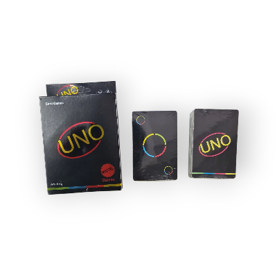 Picture of UNO Minimalista Special Edition Card Game Deck Black black uno card Uno Black Minimaslist | Uno Black Cards | Uno Minimalist