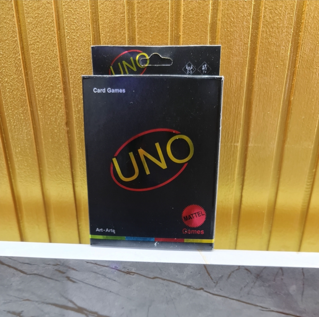 Picture of UNO Minimalista Special Edition Card Game Deck Black black uno card Uno Black Minimaslist | Uno Black Cards | Uno Minimalist
