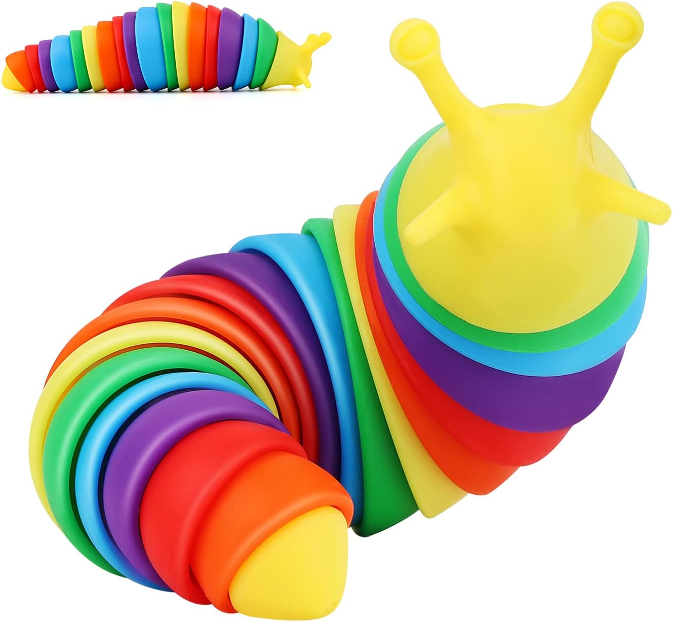 Picture of Baby Toy Food Grade Articulated Stretch Slug Fidget Sensory Toy - Baby Toys.