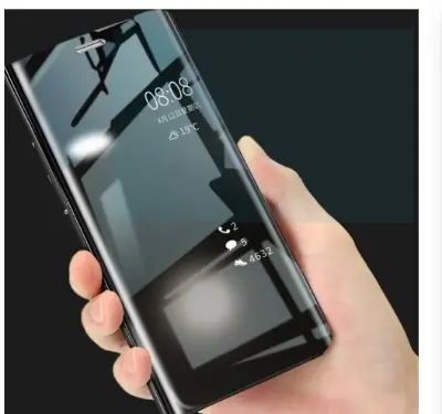 Picture of Samsung Galaxy Note 8 Clear View Mirror Leather Stand Flip Cover