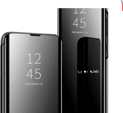 Picture of Clear View Cover Case for Huawei P10 Plus Standing Flip Folding Kickstand Case with Full Screen ProtectionShockproof Electroplate Plating Mirror Holder Smart Bumper Case