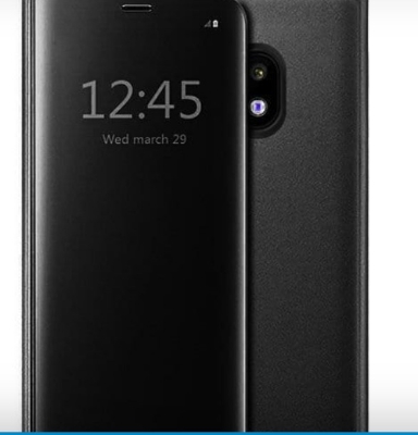 Picture of Samsung Galaxy J7 2017 - Clear View Case Flip Standing Cover Auto Lock Mirror Case