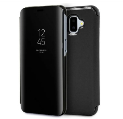 Picture of Samsung Galaxy J6 prime - Clear View Case Flip Standing Cover Auto Lock Mirror Case