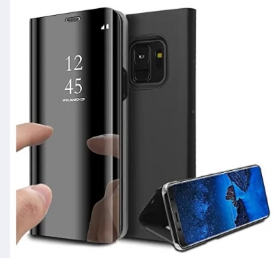 Picture of Samsung Galaxy S9 - Clear View Case Flip Standing Cover Auto Lock Mirror Case