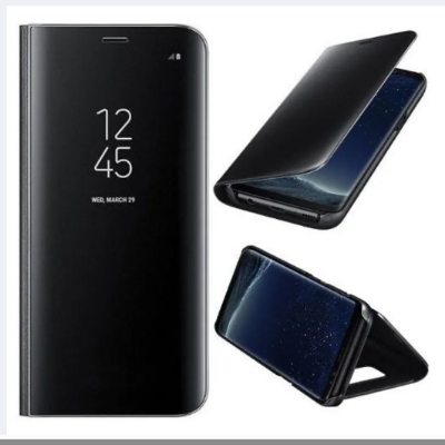 Picture of Samsung Galaxy S10 Lite (2020) / Samsung Galaxy A91 Luxury Clear View Mirror Leather Stand Flip Cover