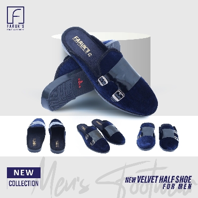 Picture of Athleisure - Avant Grade - Easily Usable - Velvet Loafer Half Shoes For Men - Easy To maintain - Elite Choice - Well Inspired & Crafted