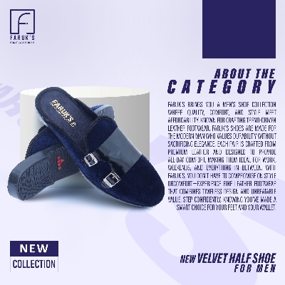 Picture of Athleisure - Avant Grade - Easily Usable - Velvet Loafer Half Shoes For Men - Easy To maintain - Elite Choice - Well Inspired & Crafted