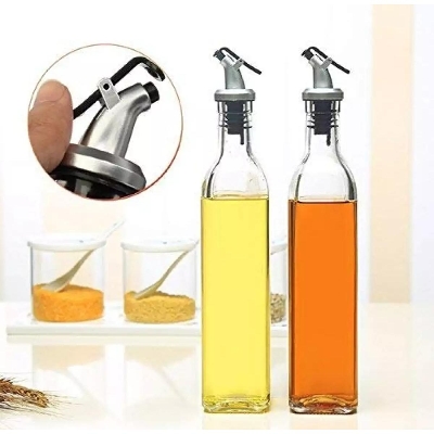 Picture of Kitchen Oil Glass Jar 250 ml, Kitchen Oil Glass Jar impressive design, Kitchen Cooking glass Cruet 250ml Oil