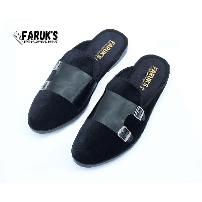 Picture of Trendsetter -Upscale Living -New Fashionable Velvet Half Shoe For Men Black- Inventive Choice Qualityful - Easy To care and Longive