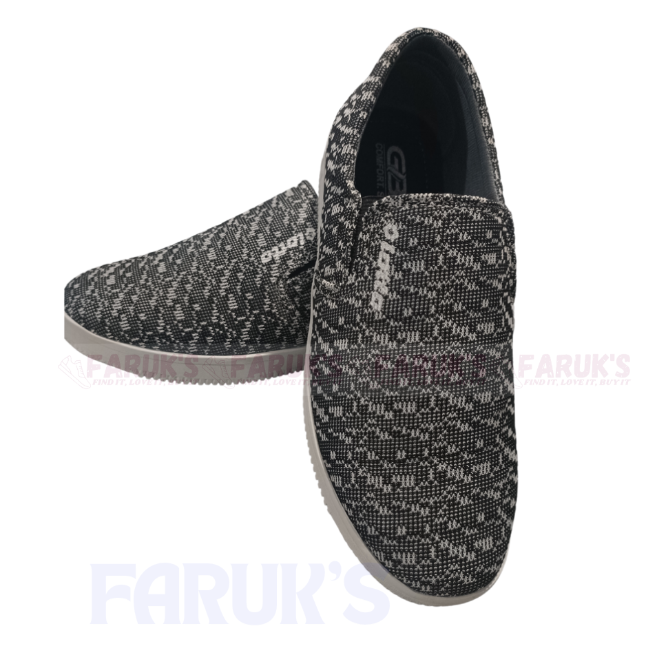 Picture of FARUK'S Stylish Black And Ash Color Winter Canvas Sneakers for Men