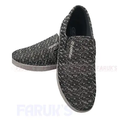 Picture of FARUK'S Stylish Black And Ash Color Winter Canvas Sneakers for Men