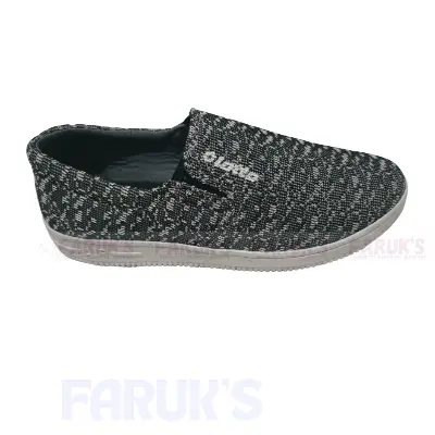 Picture of FARUK'S Stylish Black And Ash Color Winter Canvas Sneakers for Men
