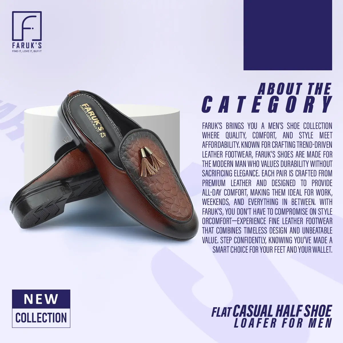 Picture of New Collection Flat Casual Half Shoe Loafer for Men (FARUK'S)