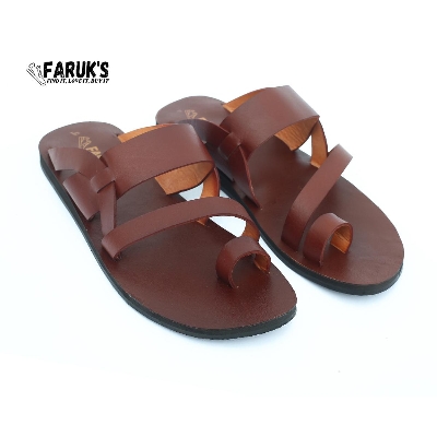 Picture of Casual Leather Sandal For Men - Brown
