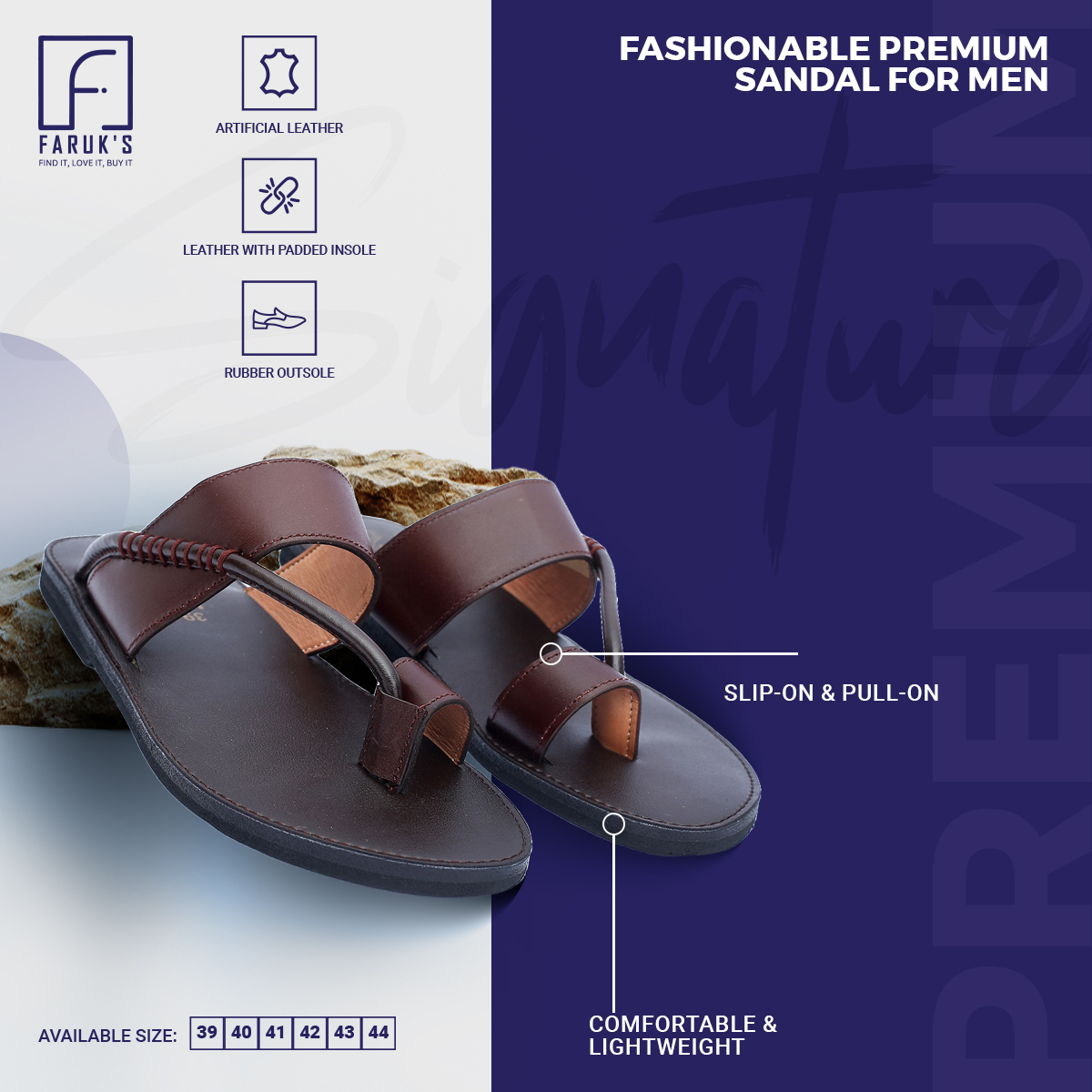 Picture of Men's Leather Sandals, Leather Sandals for man