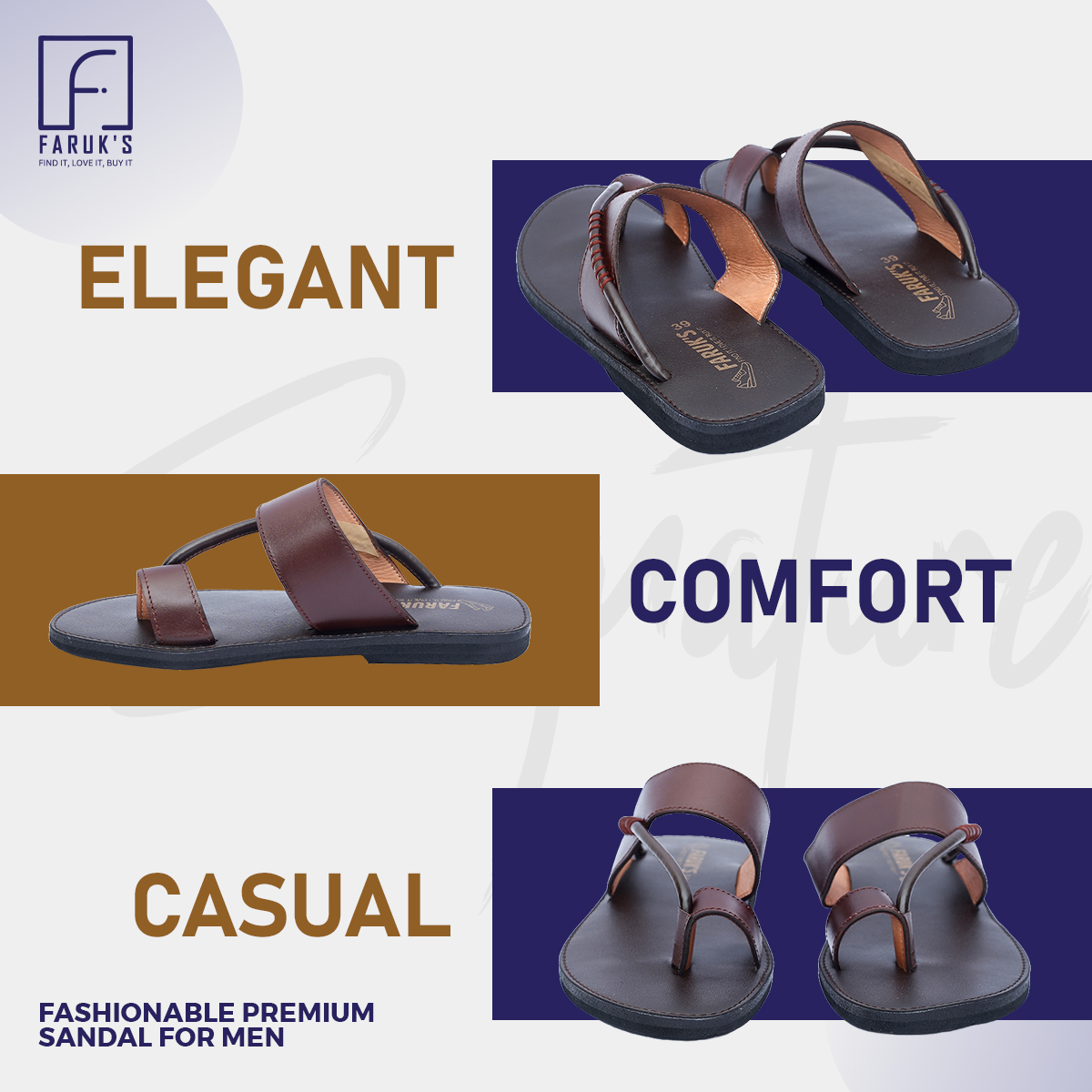 Picture of Men's Leather Sandals, Leather Sandals for man