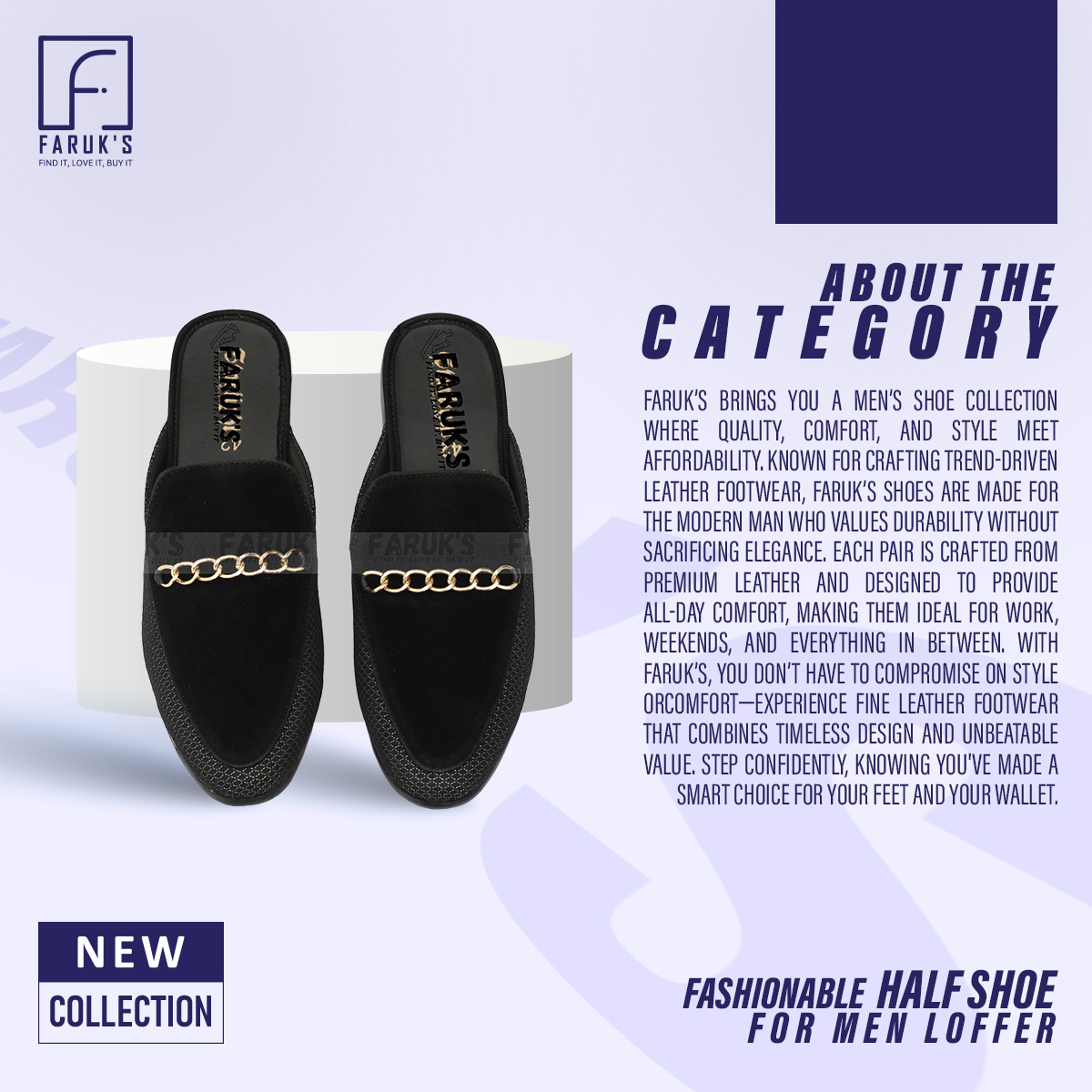 Picture of Trendsetter - Fashion Innovator - Easily Usable - New Fashionable Half Shoe For Men, Half Shoe For Men -Loffer - Easy To maintain