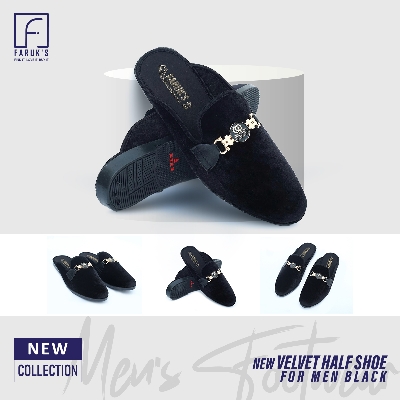 Picture of Athleisure - Avant Grade - Highly Sustainable - Velvet Shoe For Men Black -Loffer - Durabilty Assured - Well Inspired & Crafted