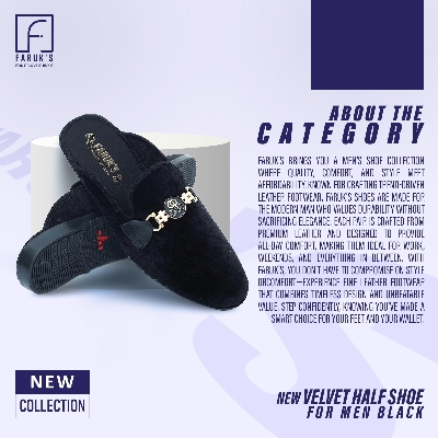 Picture of Athleisure - Avant Grade - Highly Sustainable - Velvet Shoe For Men Black -Loffer - Durabilty Assured - Well Inspired & Crafted