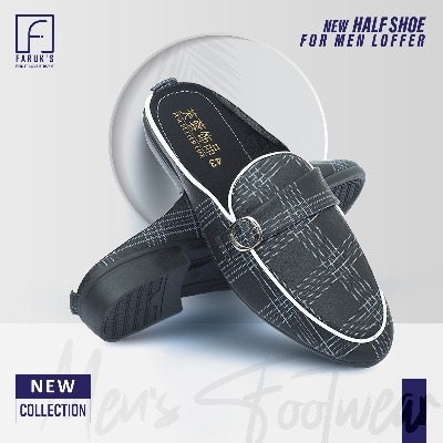 Picture of পুরুষদের জন্য লাক্সারি স্টাইলিশ হাফ জুতা ফ্যাশনেবল প্রিমিয়াম স্যান্ডেল ফারুকের ফ্ল্যাটস ফরমাল হাফ জুতা