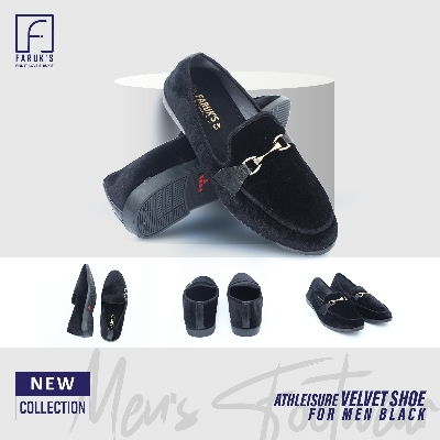 Picture of Athleisure - Avant Grade - Highly Sustainable - Velvet Shoe For Men Black -Loffer - Durabilty Assured - Well Inspired & Crafted