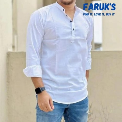 Picture of Trendy Men's White Colour Formal Katua, Trendy casul shirt - Panjabi - Panjabi For Men