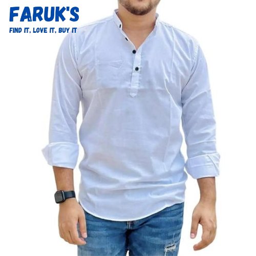 Picture of Trendy Men's White Colour Formal Katua, Trendy casul shirt - Panjabi - Panjabi For Men