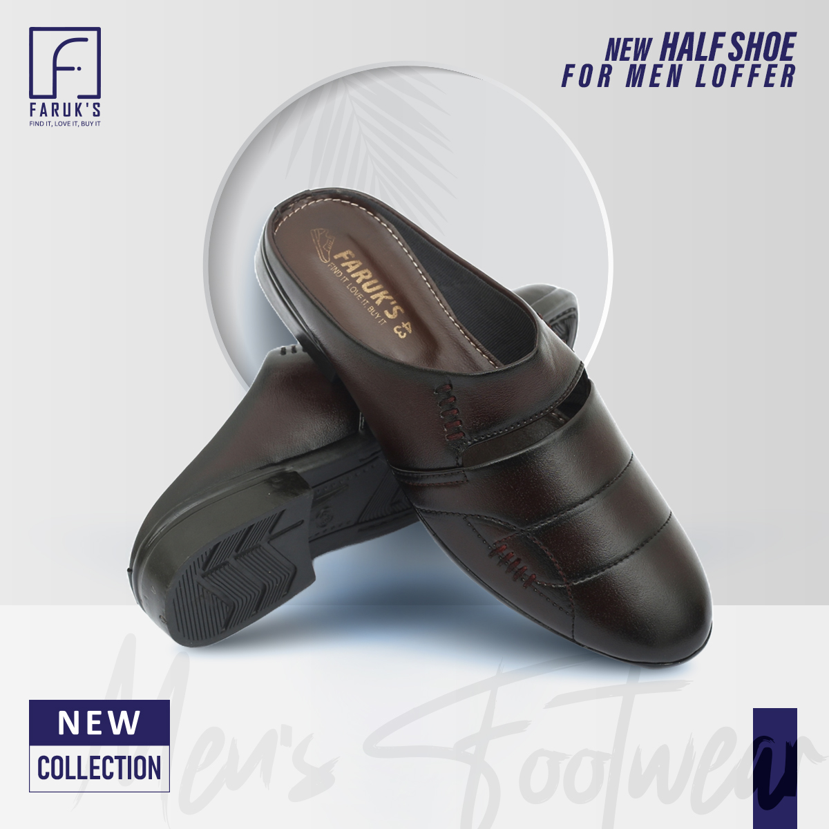 Picture of Stylish Addition - Half Shoe For Men Fashionable Premium Sandal For Men FARUK'S Flats Formal Half Shoe - Modern - Choice Expression