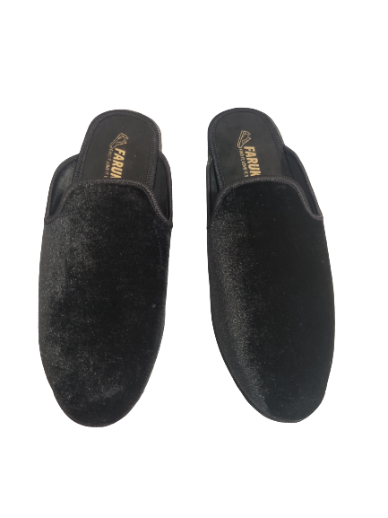 Picture of New Fashionable Velvet Half Shoe For Men Black