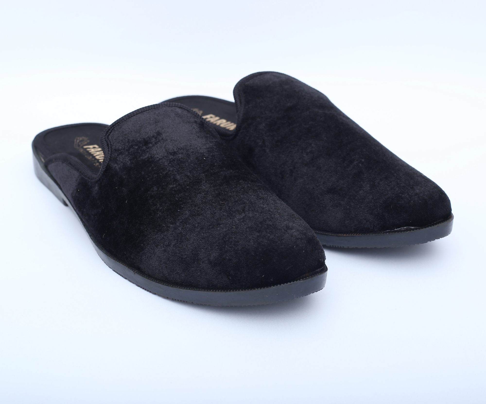 Picture of New Fashionable Velvet Half Shoe For Men Black