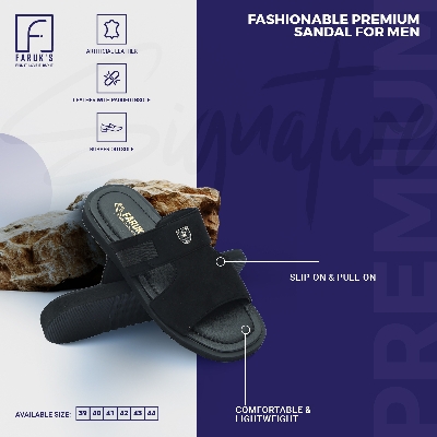 Picture of Stylish Sandal Fashionable Premium Sandal For Men FARUK'S Flats Suede Formal