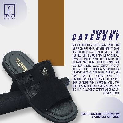 Picture of Stylish Sandal Fashionable Premium Sandal For Men FARUK'S Flats Suede Formal