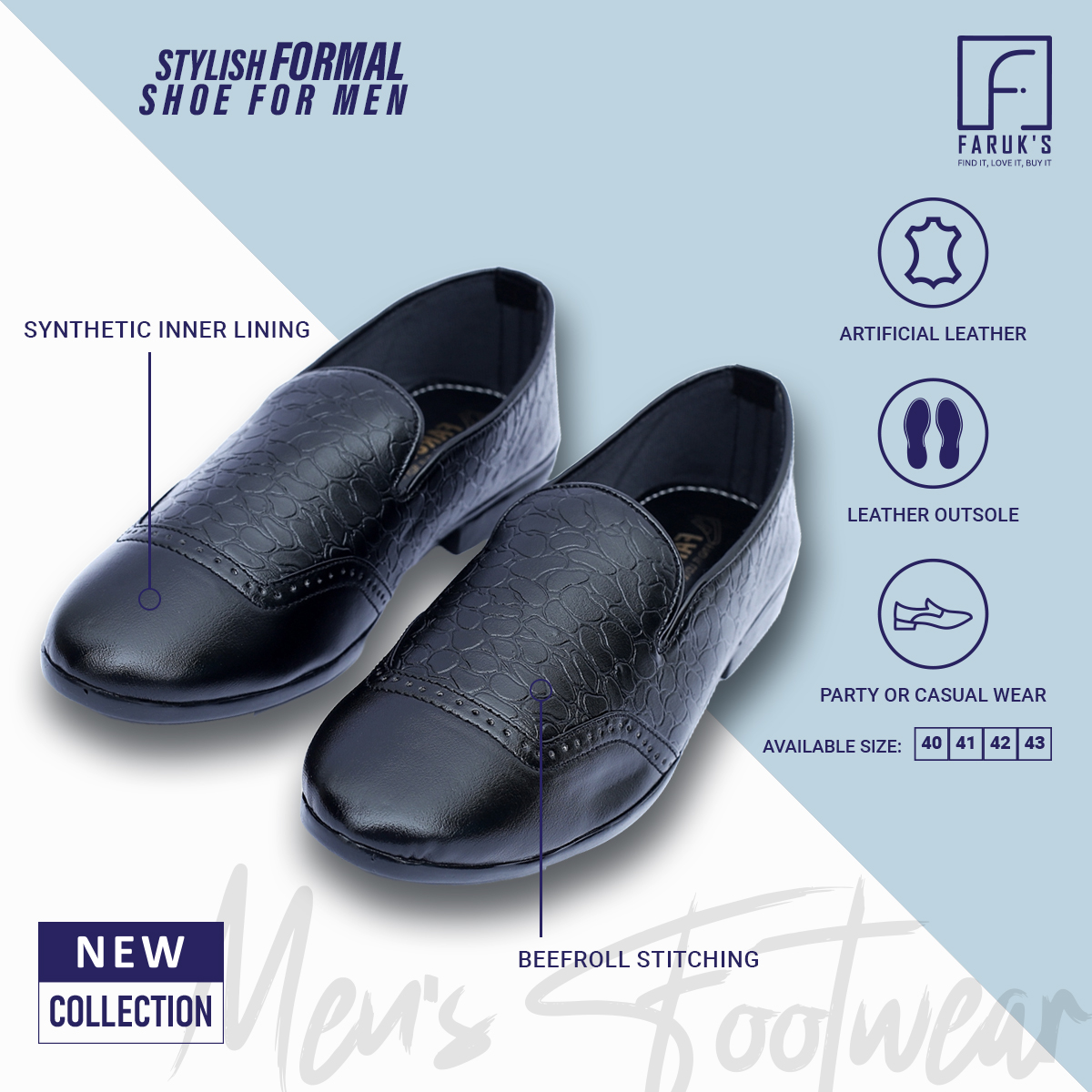 Picture of Men Half Shoe, New Fashionable Half Shoe For Men, Half Shoe For Men